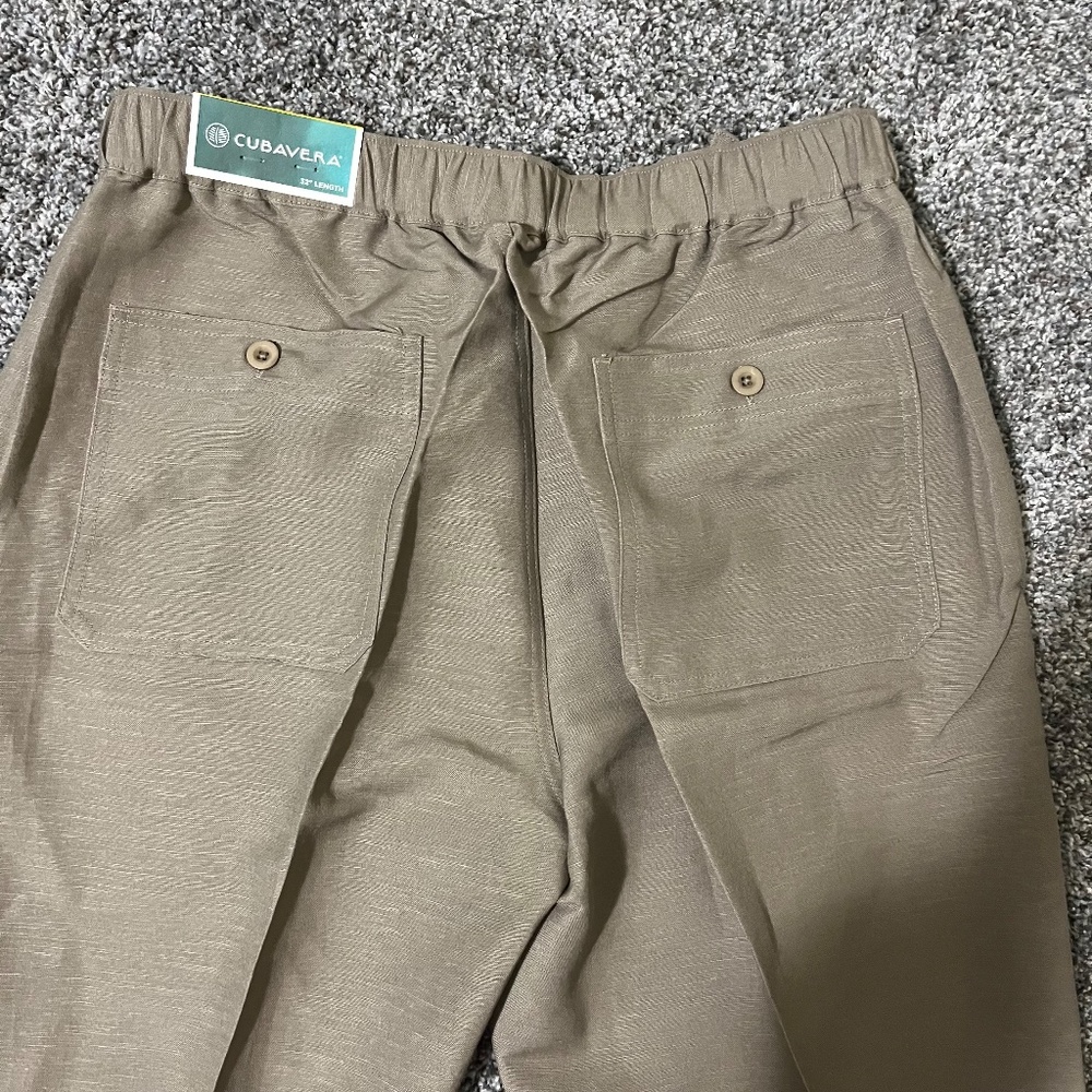 Men's Cubavera Linen -blend Drawstring Pants; size M; 32" Long - Picture 13 of 16